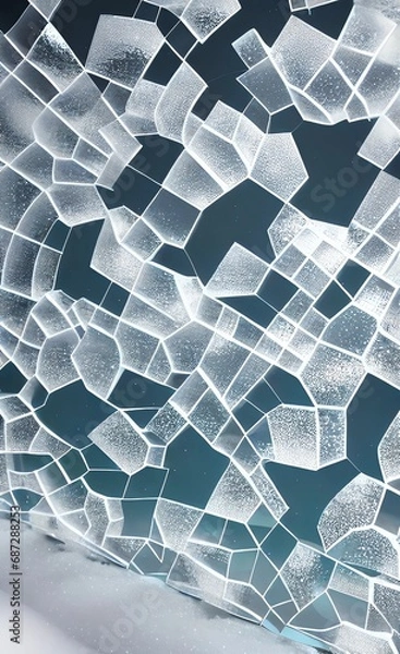 Fototapeta Broken Glass Shards - Beautiful Texture, Graphic Element - AI generative art