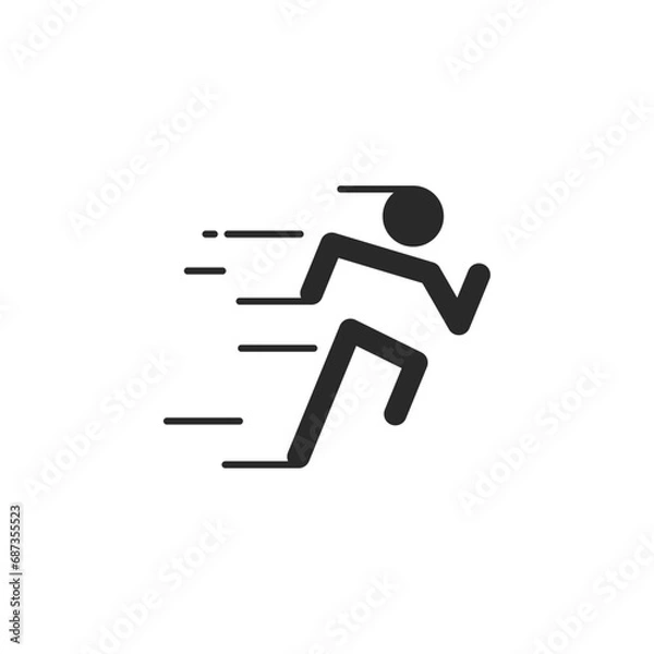 Obraz Runner Silhouette Running Fast icon