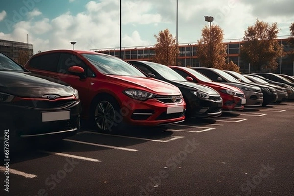 Fototapeta 自動車を駐車しているイメージ01