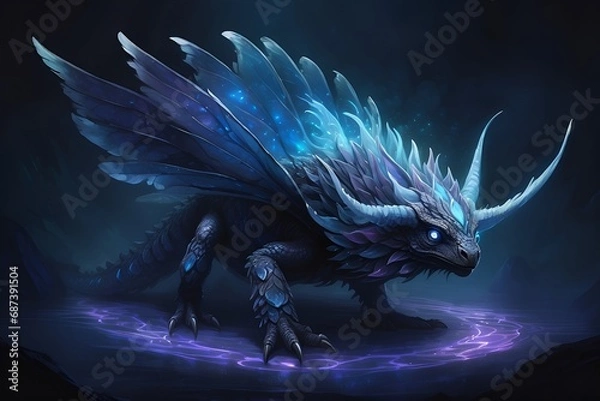 Fototapeta blue dragon 