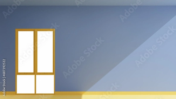 Obraz Window 3d render illustration copy space background