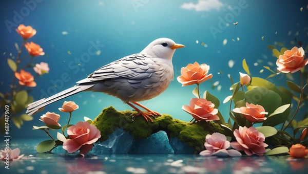 Obraz 3D Bird Generated With AI