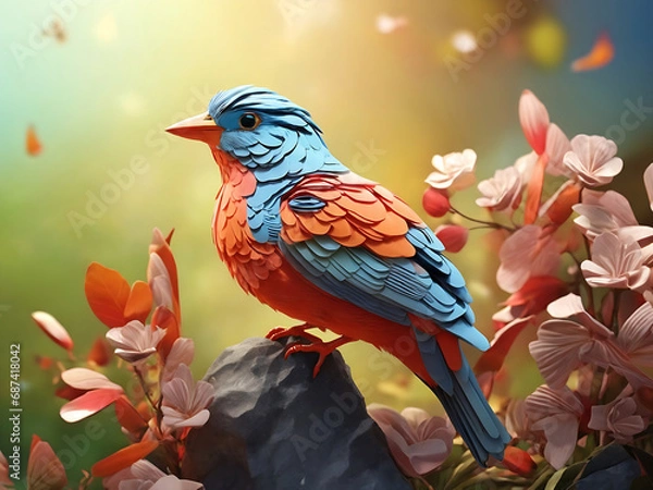 Obraz 3D Bird Generated With AI
