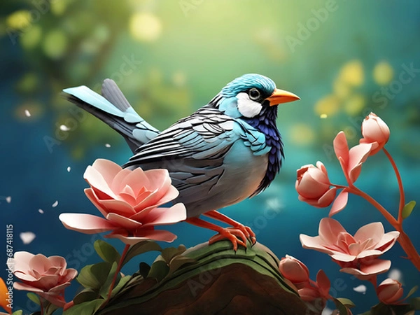 Obraz 3D Bird Generated With AI