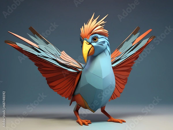 Obraz 3D Bird Generated With AI
