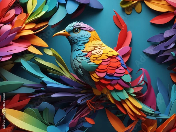 Obraz 3D Bird Generated With AI