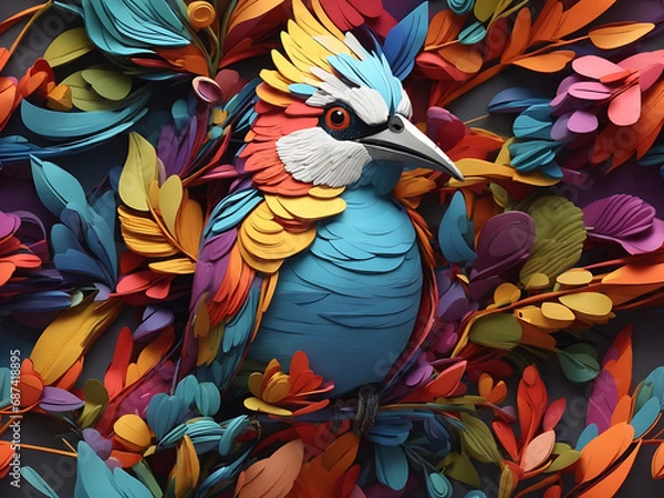 Obraz 3D Bird Generated With AI