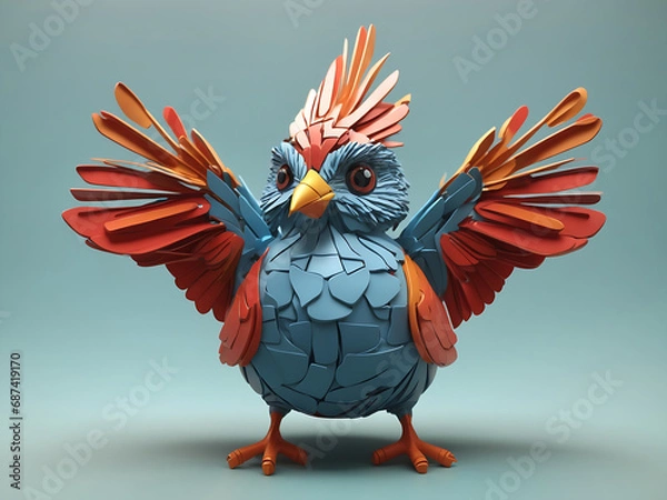 Obraz 3D Bird Generated With AI