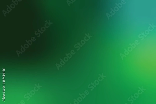 Fototapeta Abstract background with a smooth dark green gradient. Vector illustration
