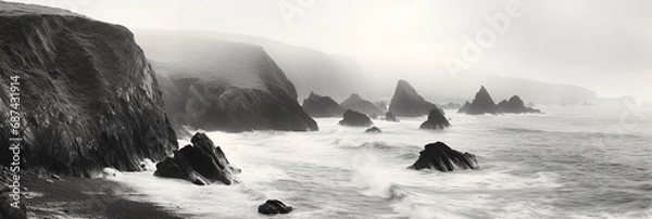 Obraz Majestic Coastal Cliff Panorama