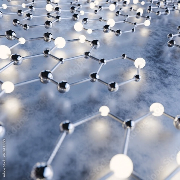 Fototapeta Social network concept , Abstract sci-fi background , 3D Rendering