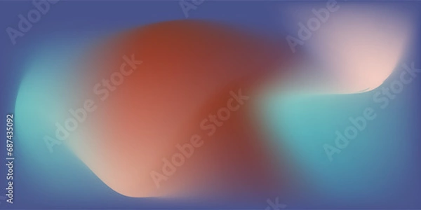 Obraz Blurred colored abstract background. Smooth transitions of iridescent colors. Colorful gradient. Rainbow backdrop.Color gradient, gradation circle, vector grain  gradient mesh