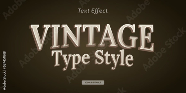 Fototapeta Vintage-type style vector text effect