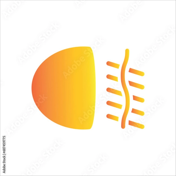Fototapeta fog light icon aesthetic design and simple eps 10