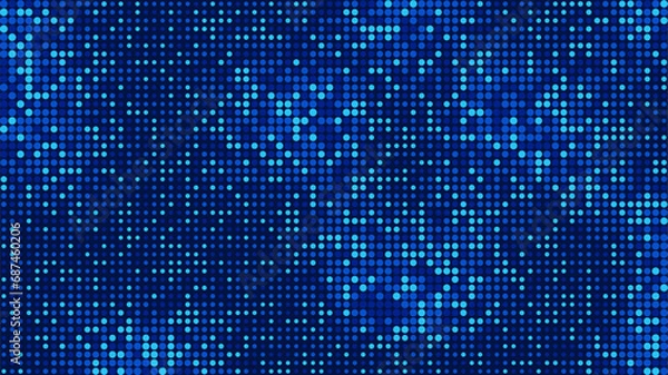 Fototapeta Abstract Blue Dots Halftone Technology Binary Code Background
