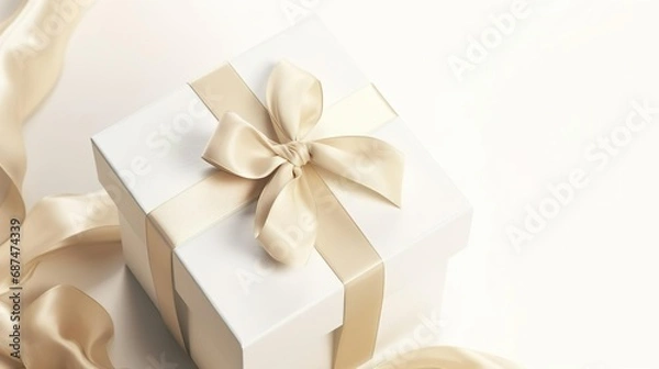 Fototapeta Gift Box Mockup with Curl