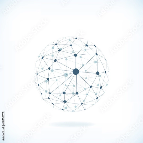 Obraz Global network background