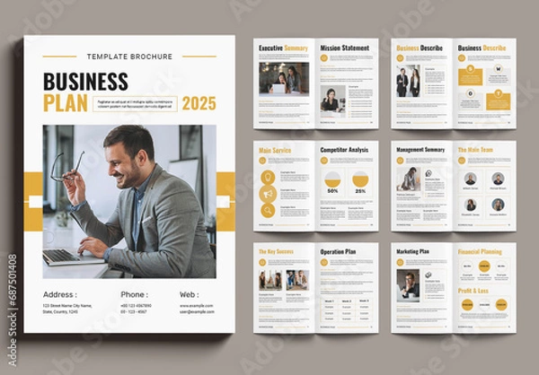Obraz Business Plan Brochure Template