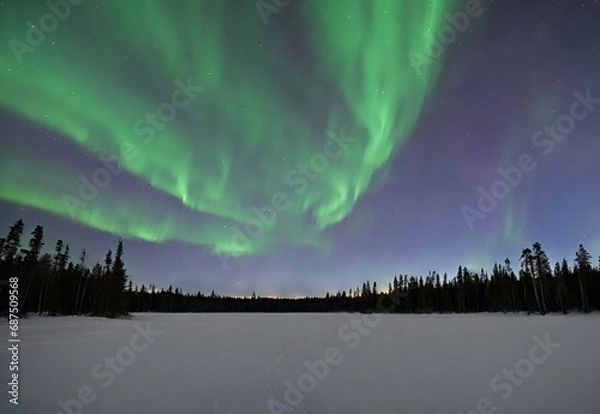 Fototapeta Boreal Ballet: Dancing Lights over Manitoba's Whiteshell Provincial Park