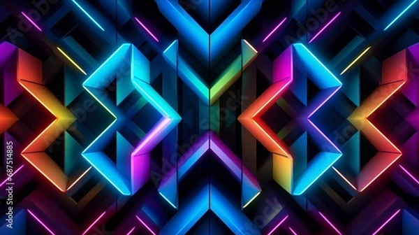 Obraz neon patterns - geometry, background, wallpaper