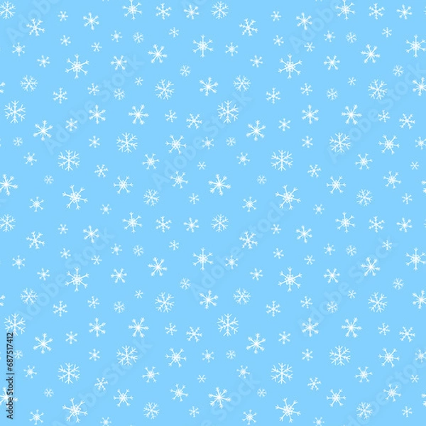 Obraz Winter Holiday vector blue background with snow