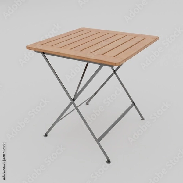 Fototapeta 3d rendering cafe table isolated on white background.