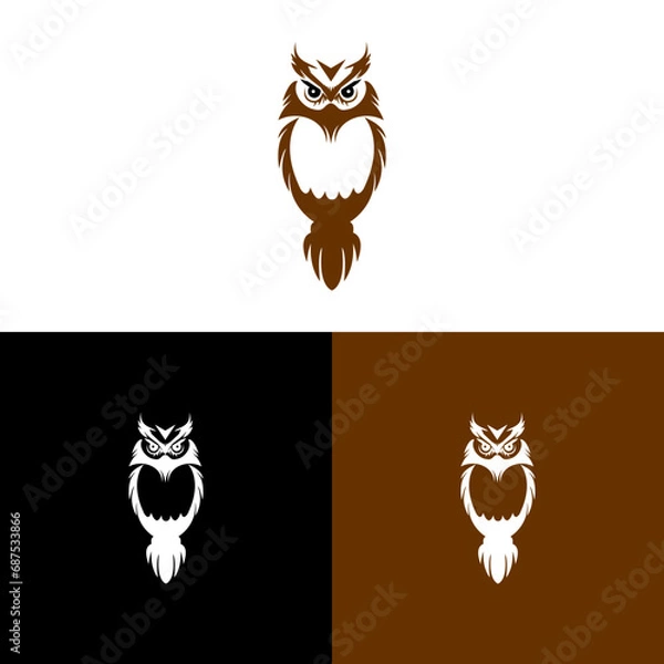 Obraz owl logo vector