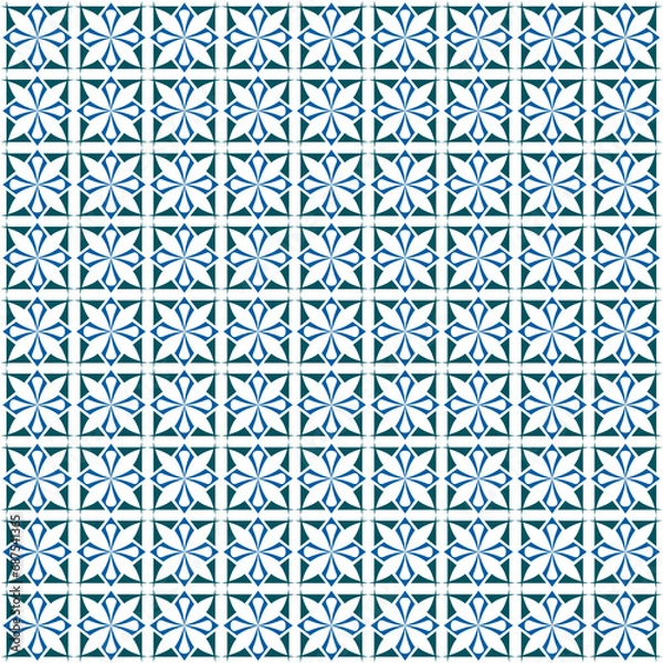 Fototapeta Vector unique abstract background with repeating floral ornaments