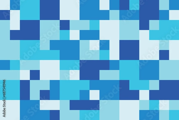 Obraz Geometric abstract seamless pattern with colorful square tiles endless ornament texture. Modern vector background.	