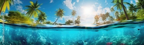 Fototapeta Abstract background. Vacation in the tropics. Travel and recreation.