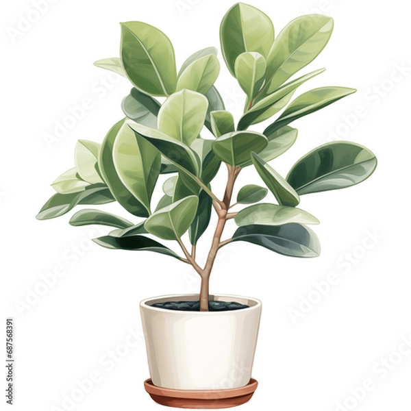 Fototapeta houseplant element trees leaves.designed for digital use decoration, website, page and general digital work