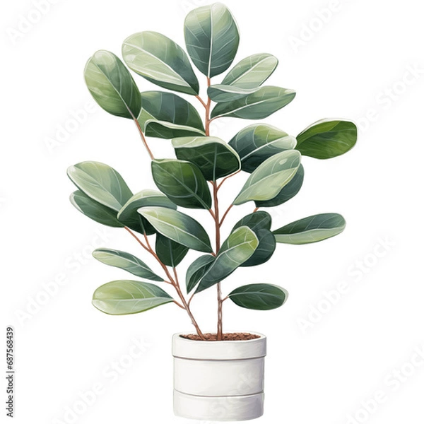 Fototapeta houseplant element trees leaves.designed for digital use decoration, website, page and general digital work