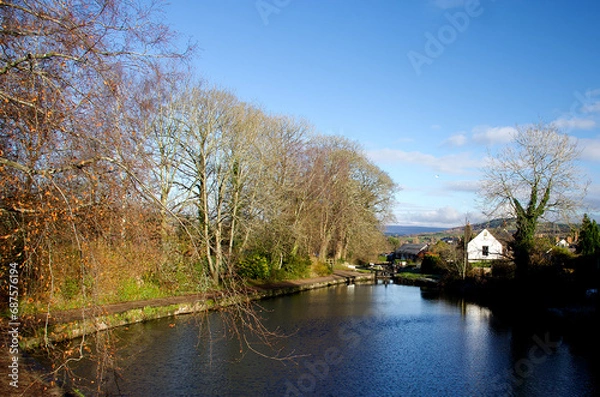 Obraz canal in winter