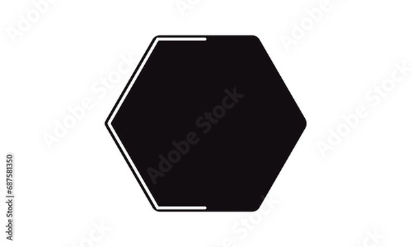 Fototapeta Polygon sign isolated on white