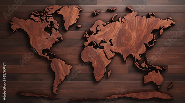 Obraz grunge map of the world