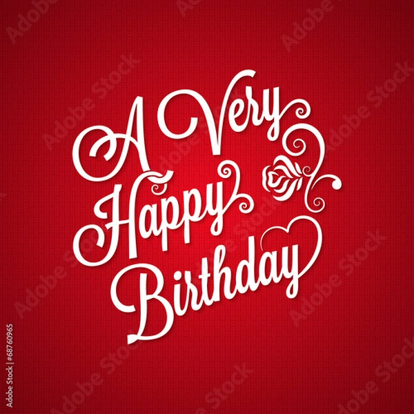 Obraz birthday vintage lettering background