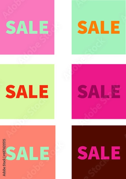 Obraz クリックセールセット、グラフィック素材、ニュースフィード用