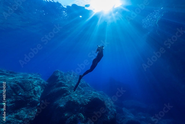 Obraz diving into the Mediterranean