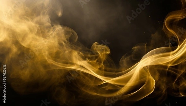 Obraz gold smoke abstract dark background