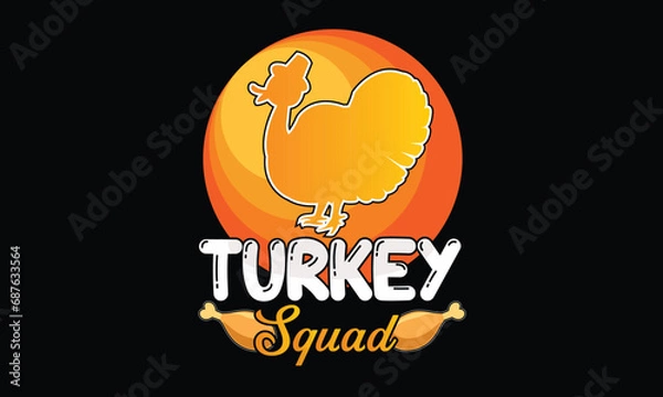 Obraz Thanks Giving T-shirt Design Vector Template