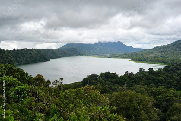 Obraz lake in mountains in bali