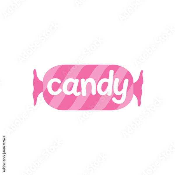 Fototapeta candy stripes icon vector logo