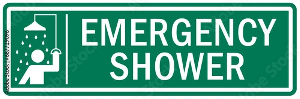 Fototapeta Emergency safety shower sign