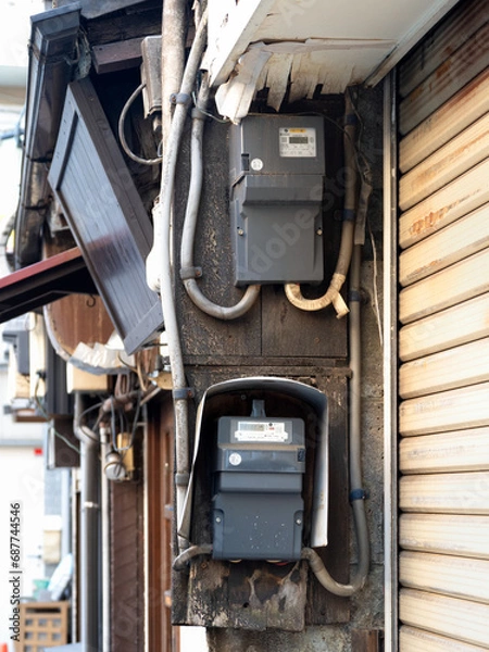 Fototapeta 古い電気メーター