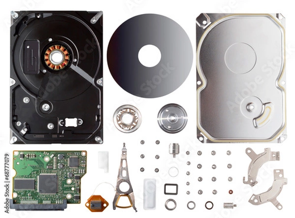 Obraz disassembled hard drive