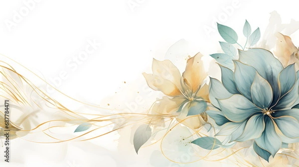 Fototapeta Abstract Mint color background. VIP Invitation, wedding and celebration card.