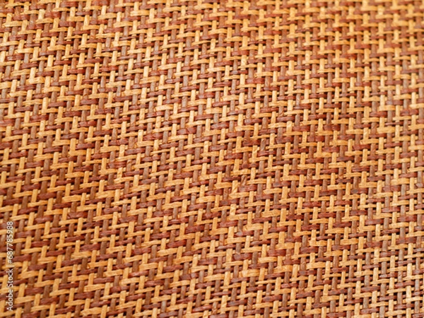 Obraz texture of woven mat, brown pattern