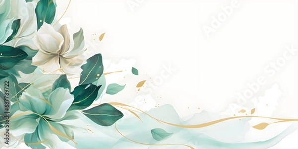 Fototapeta Abstract Jade color background. VIP Invitation, wedding and celebration card.