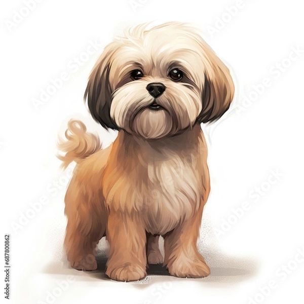 Fototapeta Lhasa Apso full body