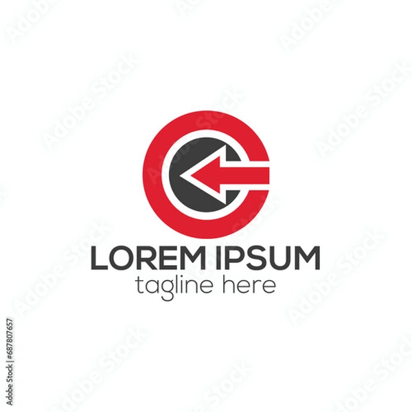 Fototapeta Modern initial C letter logo design concept isolated vector template illustration 